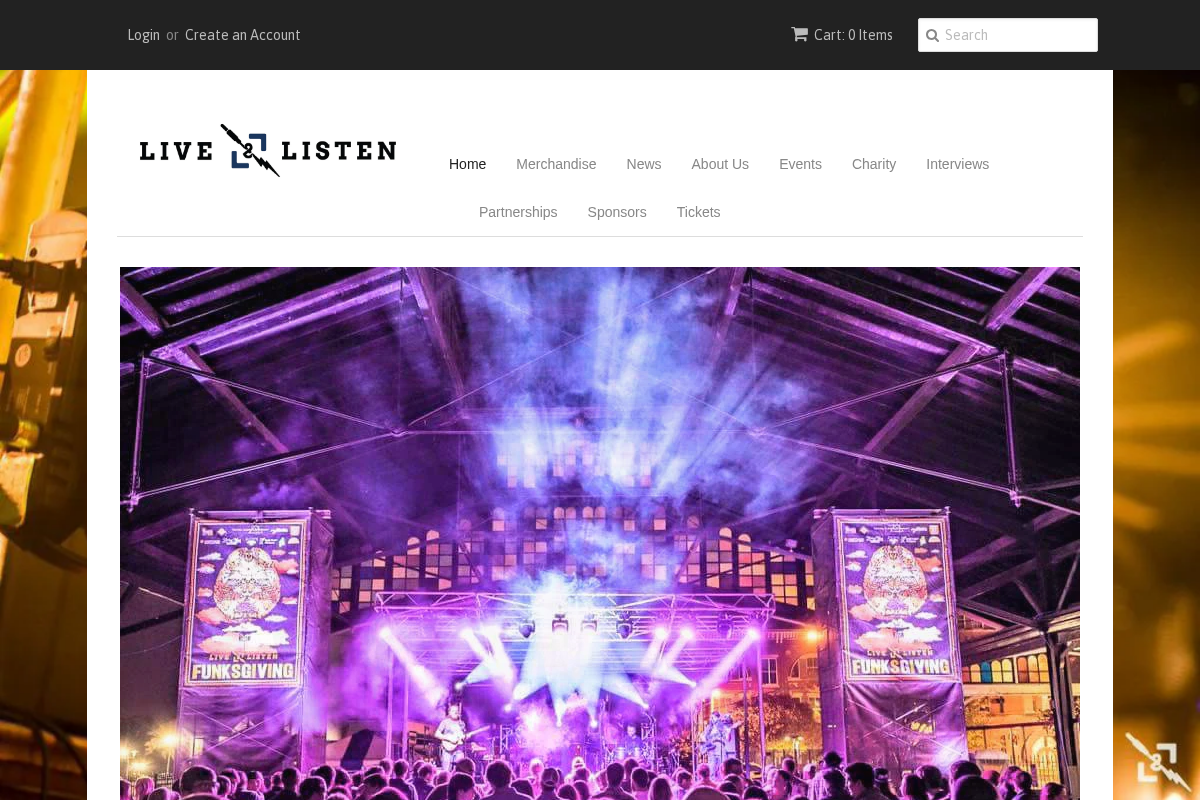 liveandlisten.com homepage screenshot