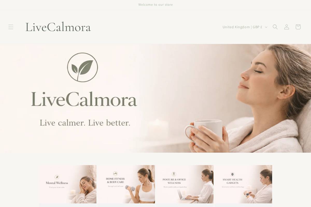 livecalmora.com homepage screenshot