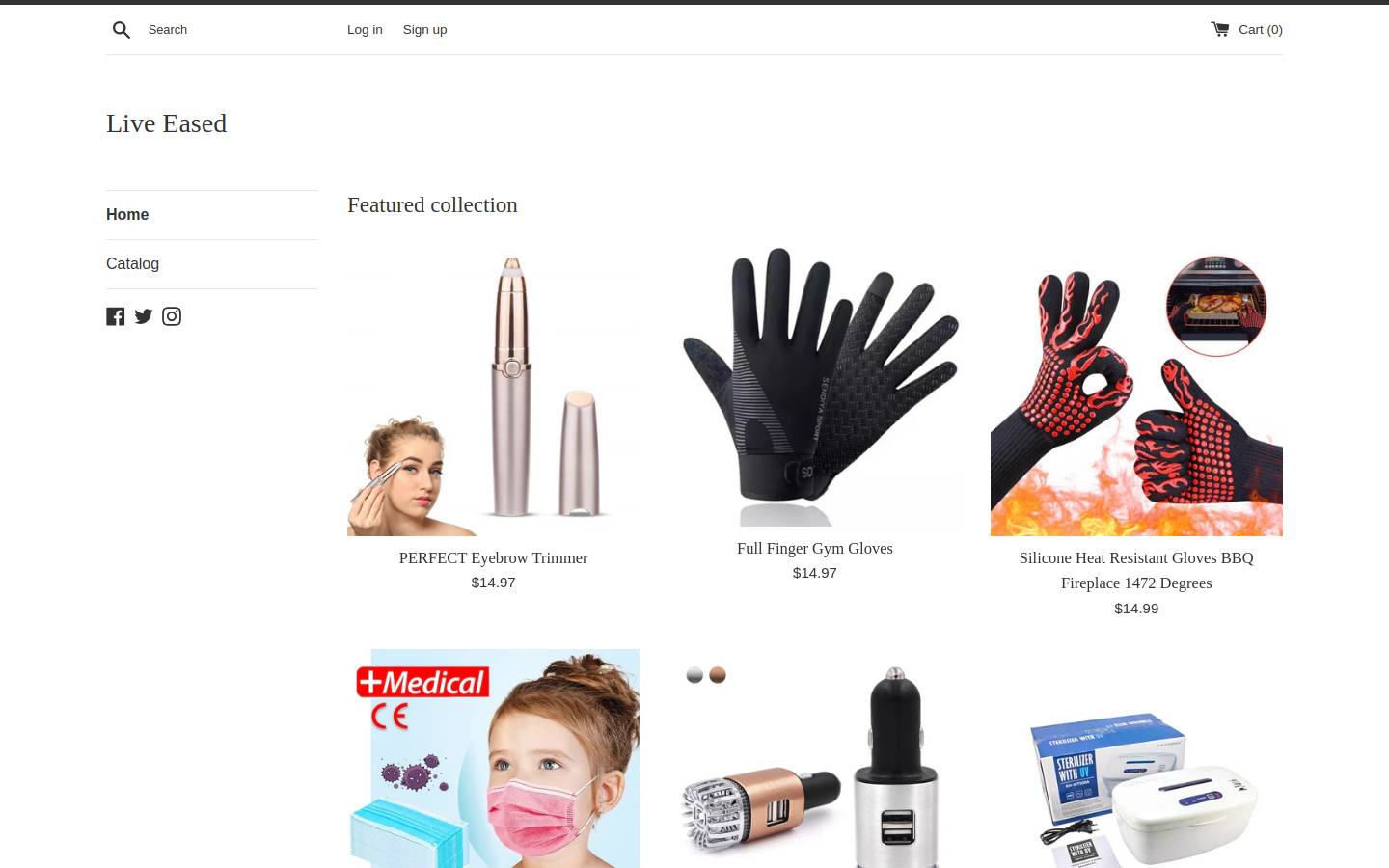 liveeased.com homepage screenshot