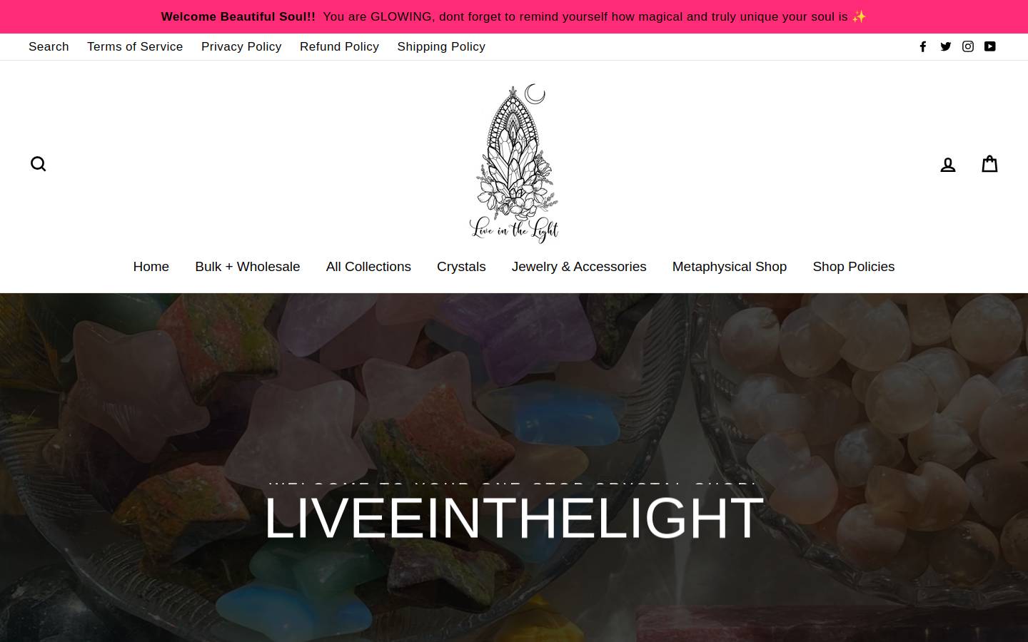 liveeinthelight.com homepage screenshot