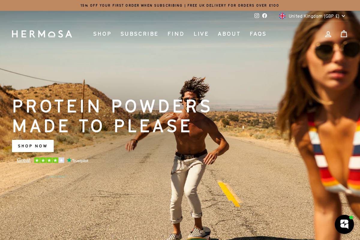HERMOSA Protein homepage screenshot