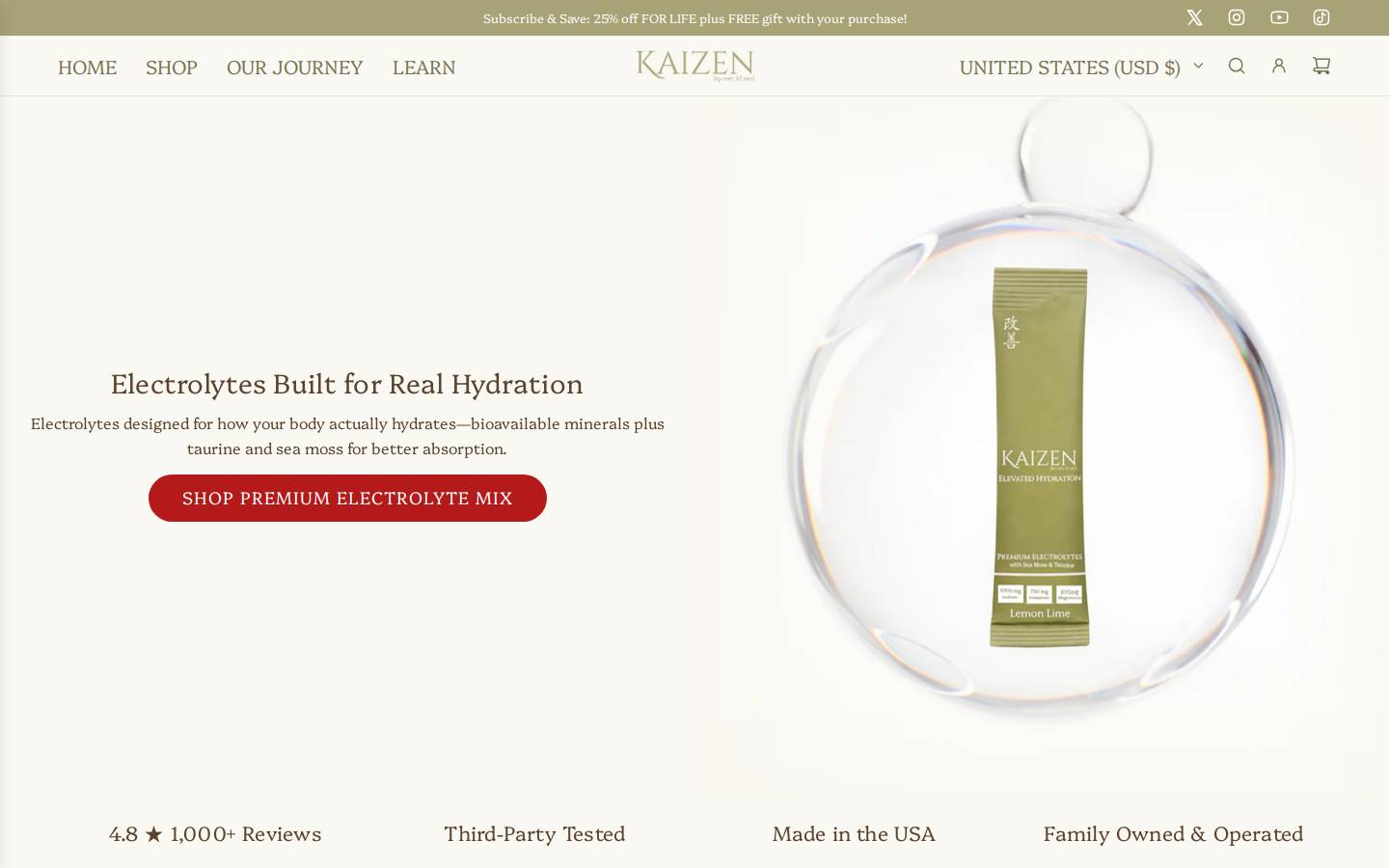 livekaizen.com homepage screenshot