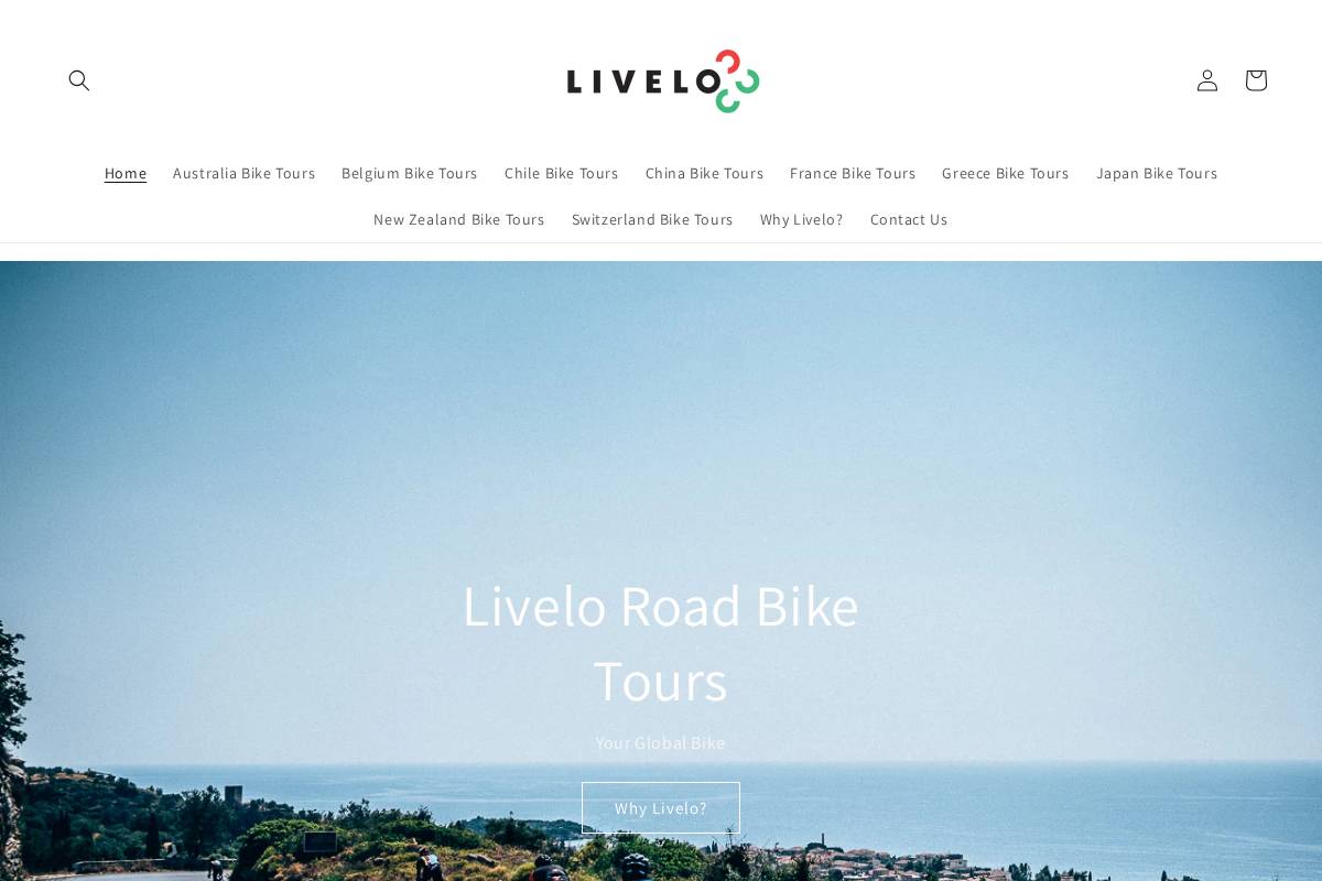 livelobiketours.com homepage screenshot