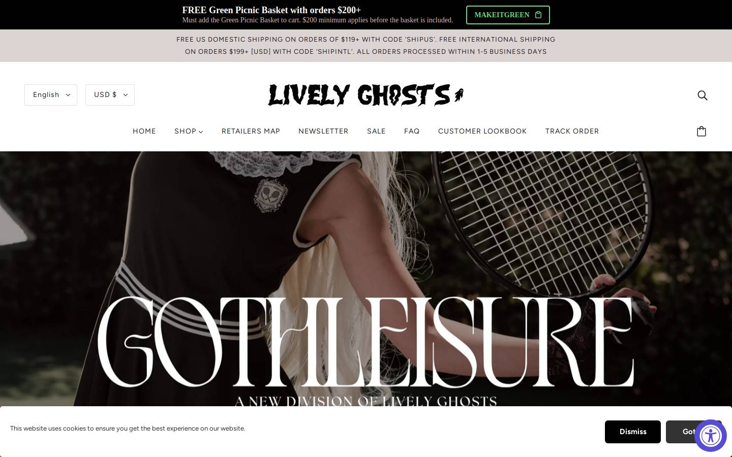 Livelyghosts homepage screenshot