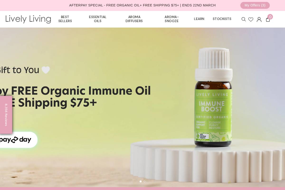 livelyliving.com.au homepage screenshot