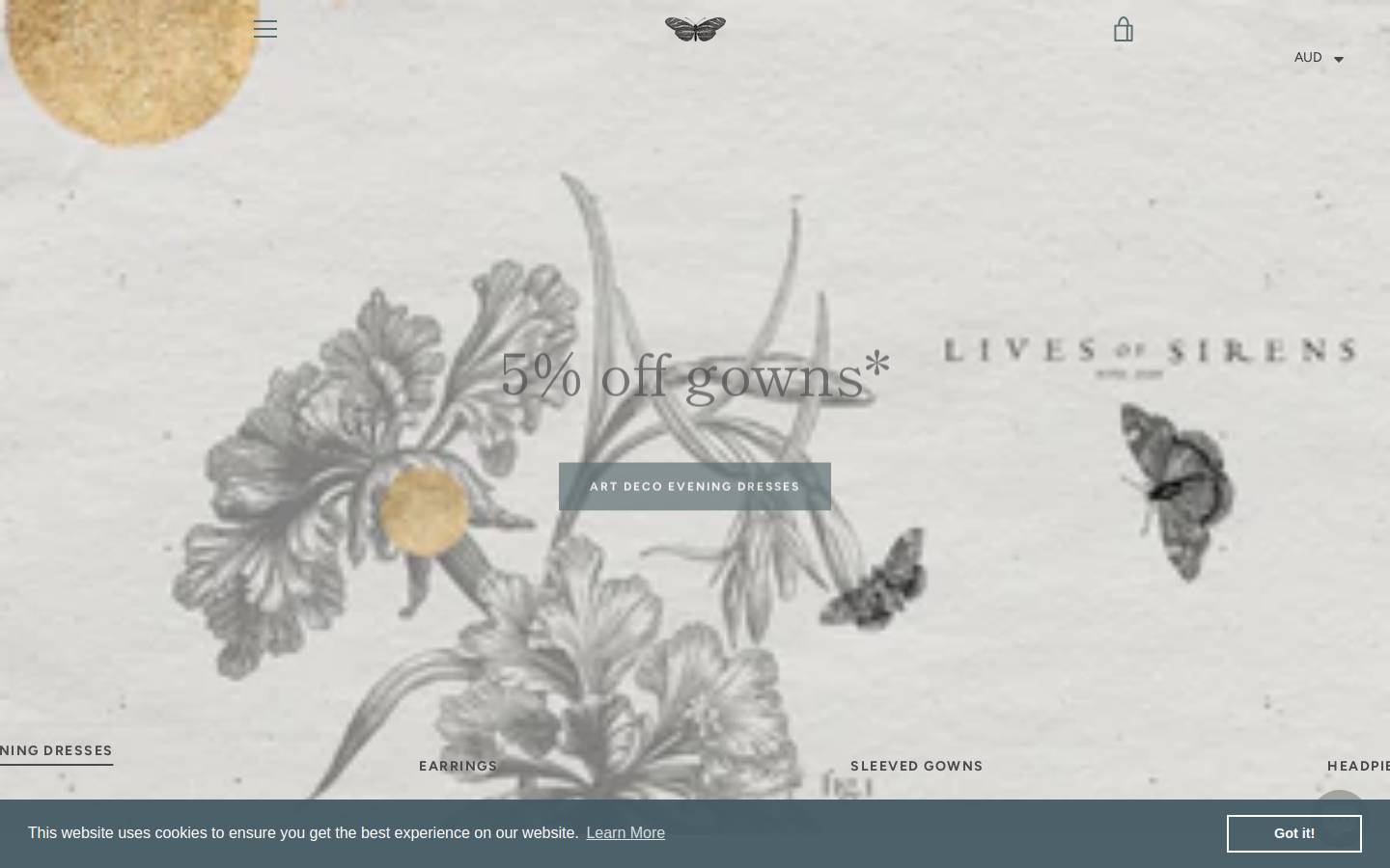 livesofsirens.com homepage screenshot