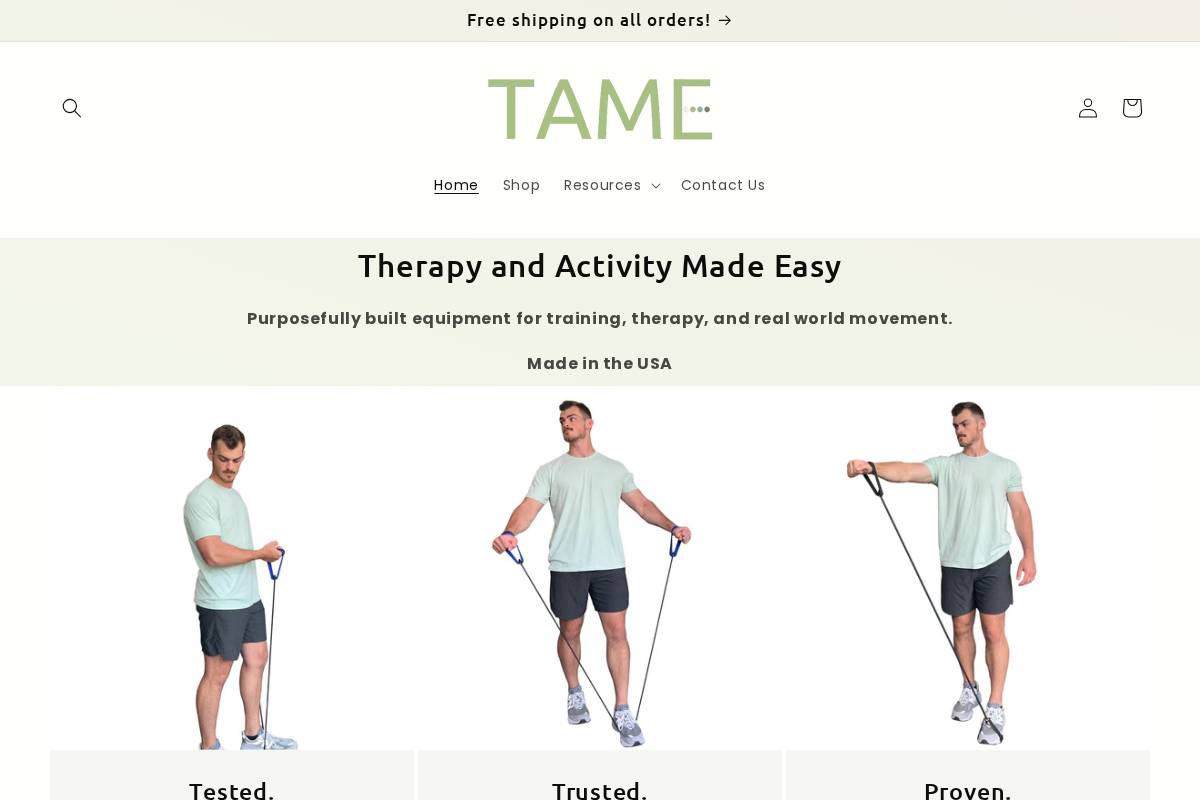 Therapy and Activity Made Easy homepage screenshot