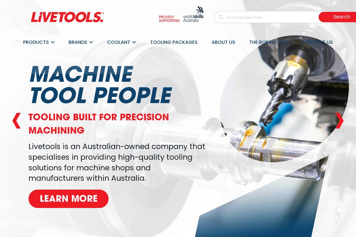 livetools.com.au homepage screenshot