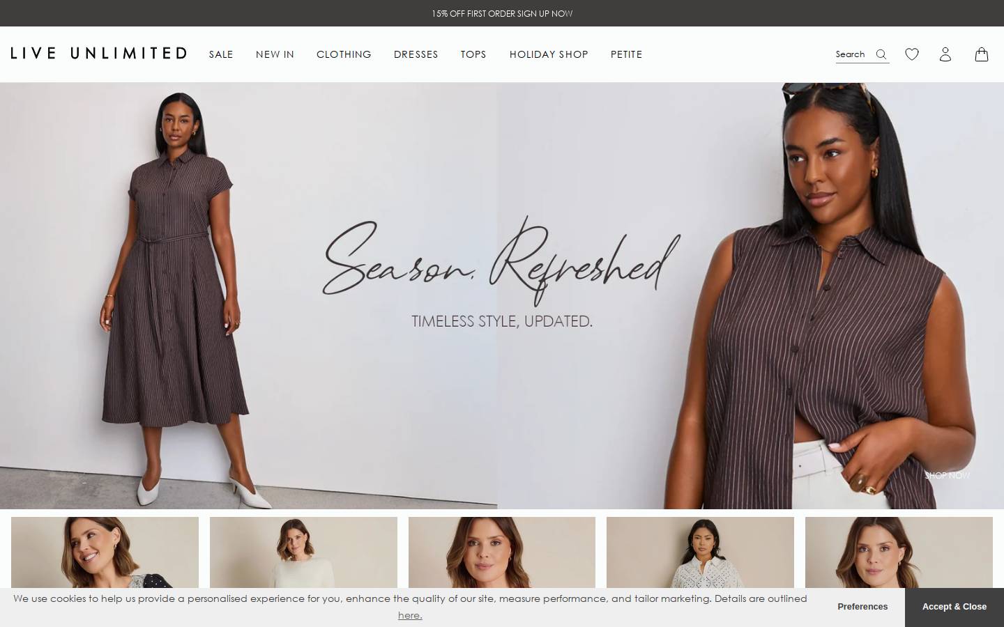 Live Unlimited homepage screenshot