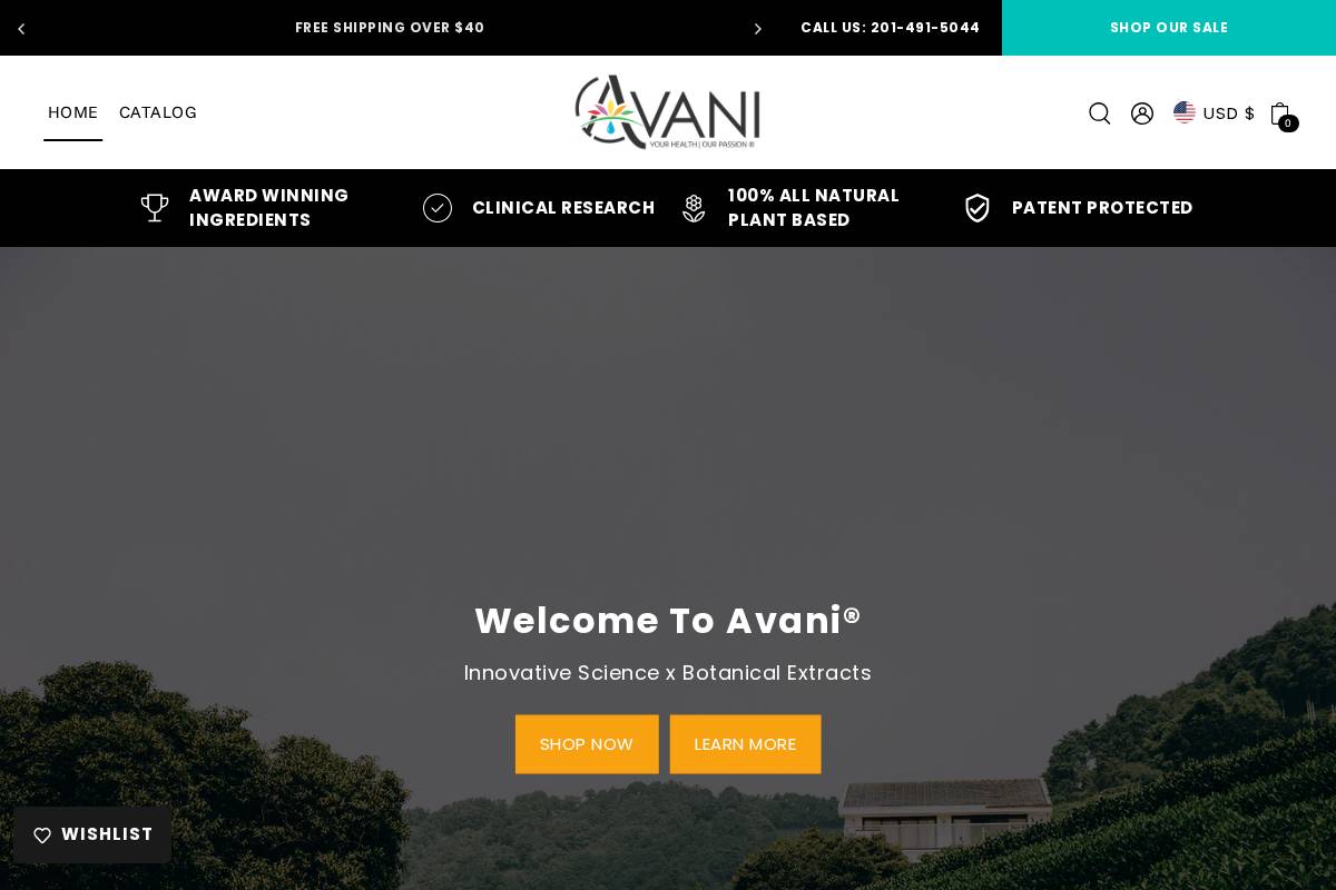 livewellavani.com homepage screenshot