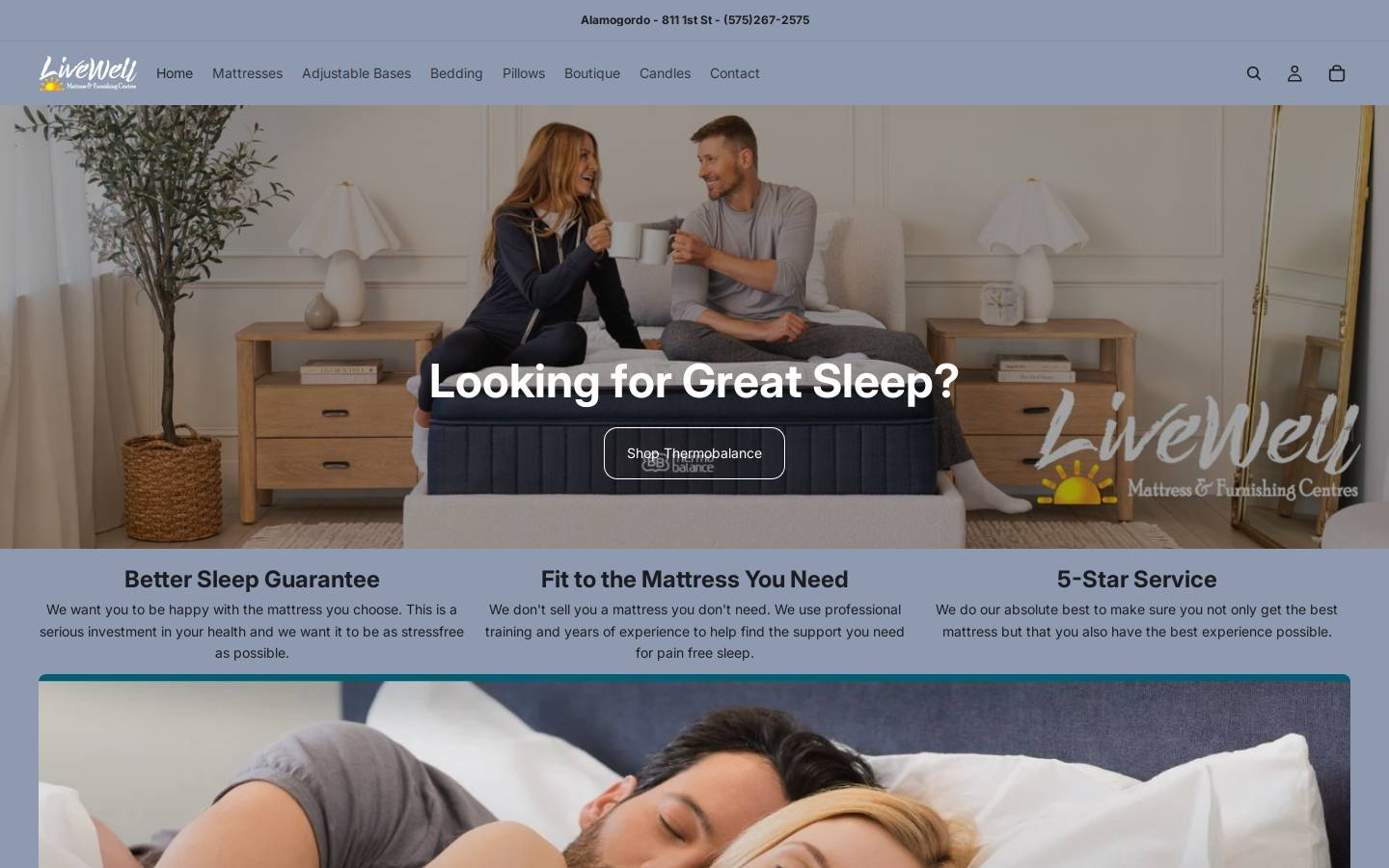 livewellfurnishings.com homepage screenshot