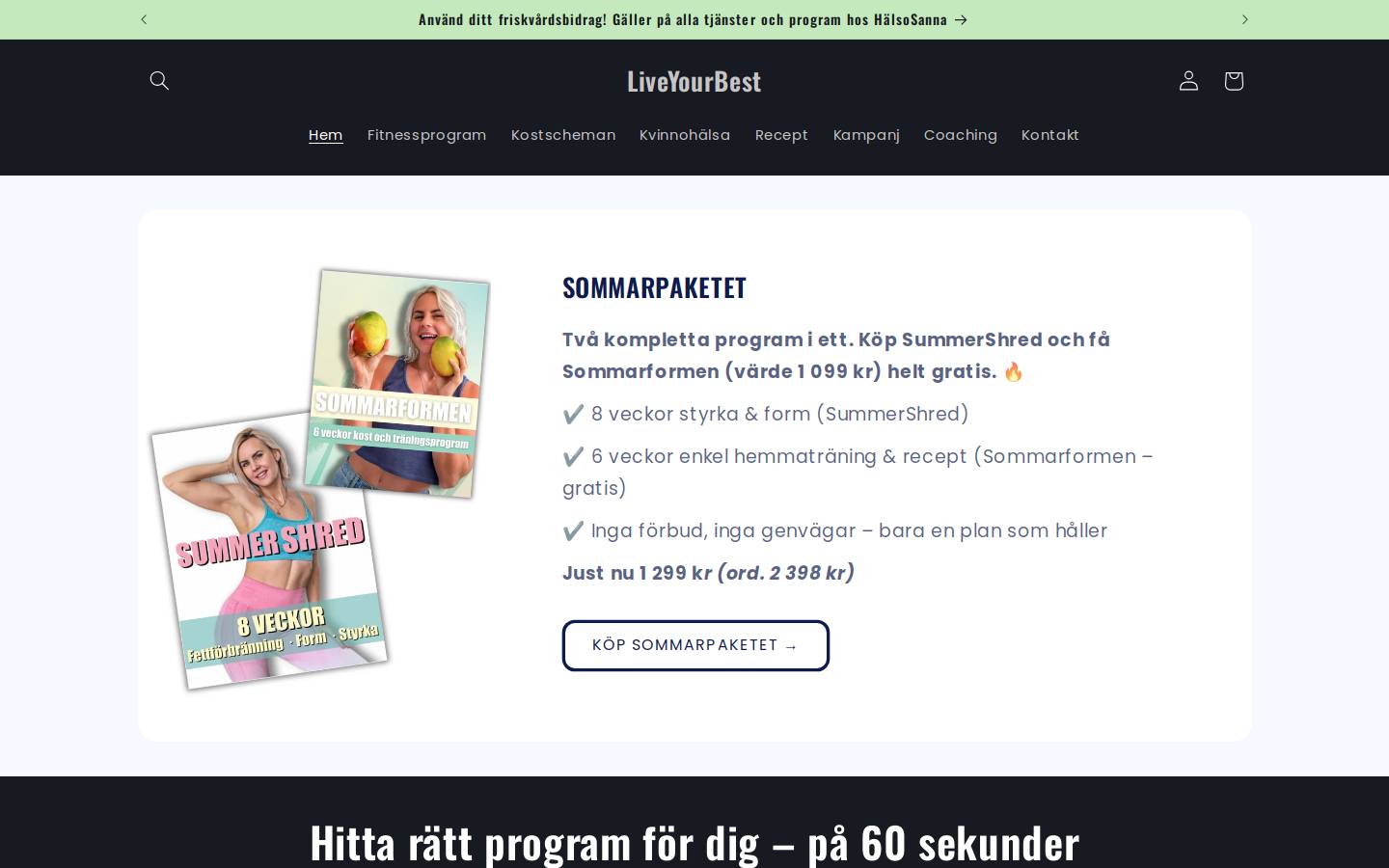 liveyourbest.se homepage screenshot