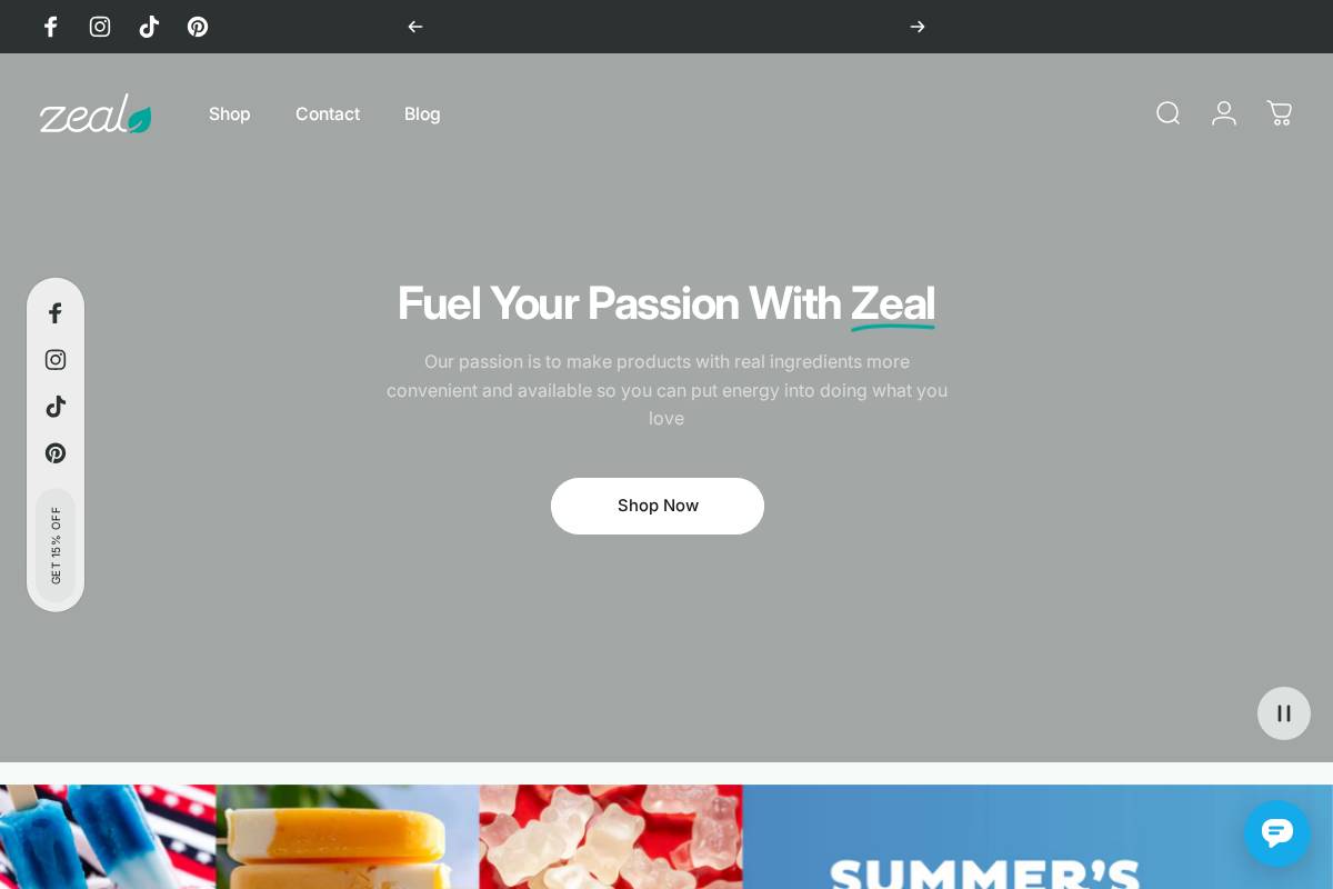 livezeal.com homepage screenshot