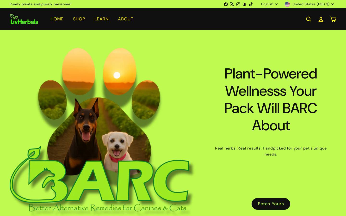 livfarmersmarket.com homepage screenshot