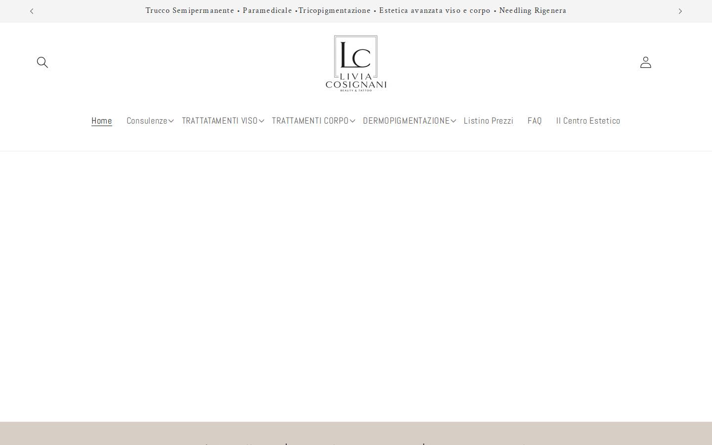liviacosignanibeautytattoo.it homepage screenshot
