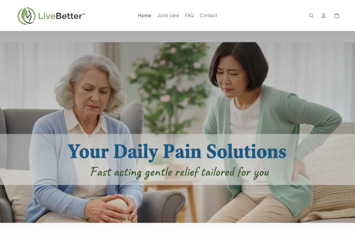 LiveBetter homepage screenshot