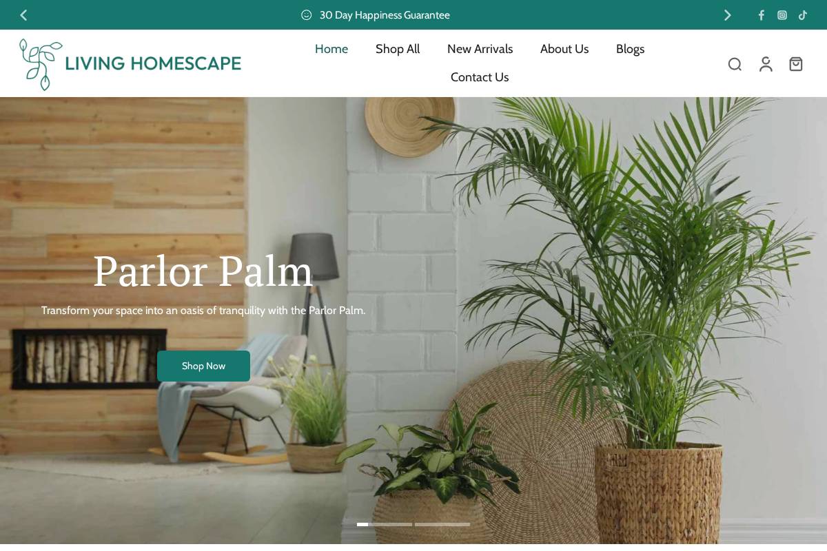 livinghomescape.com homepage screenshot