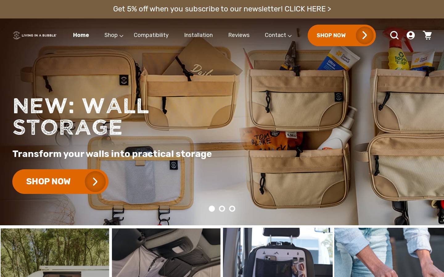 livinginabubble.com.au homepage screenshot
