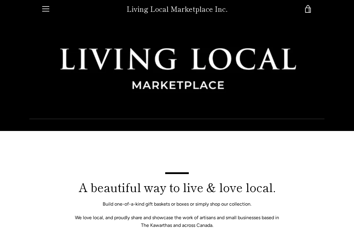 livinglocalmarketplace.ca homepage screenshot