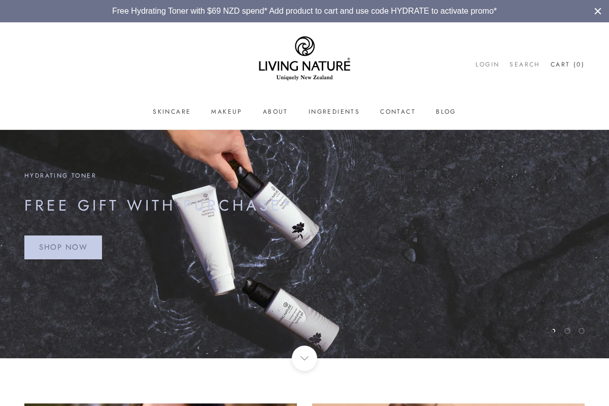 Living Nature homepage screenshot
