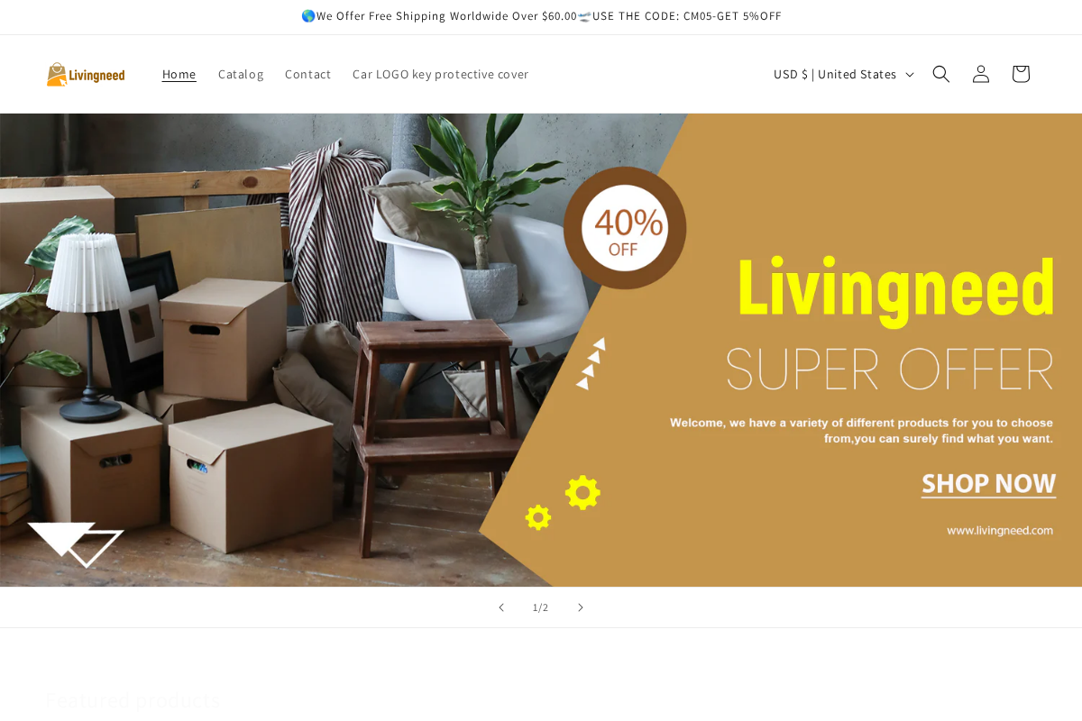 livingneed homepage screenshot