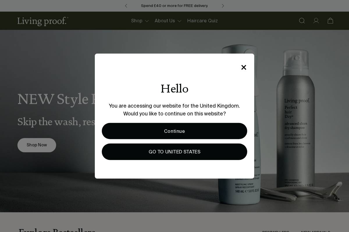 Living proof UK homepage screenshot