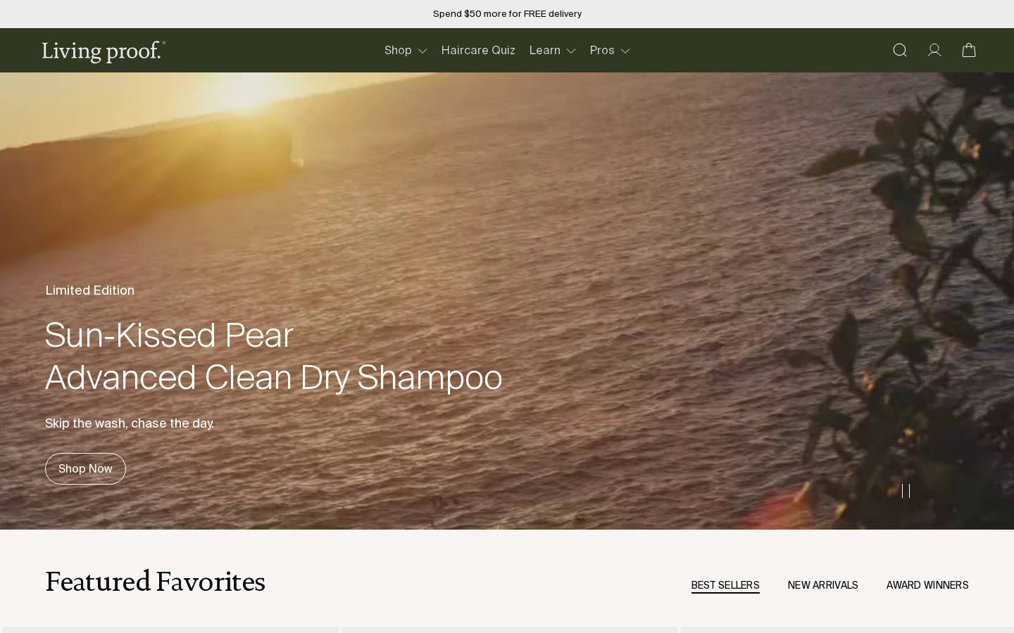 Living Proof homepage screenshot