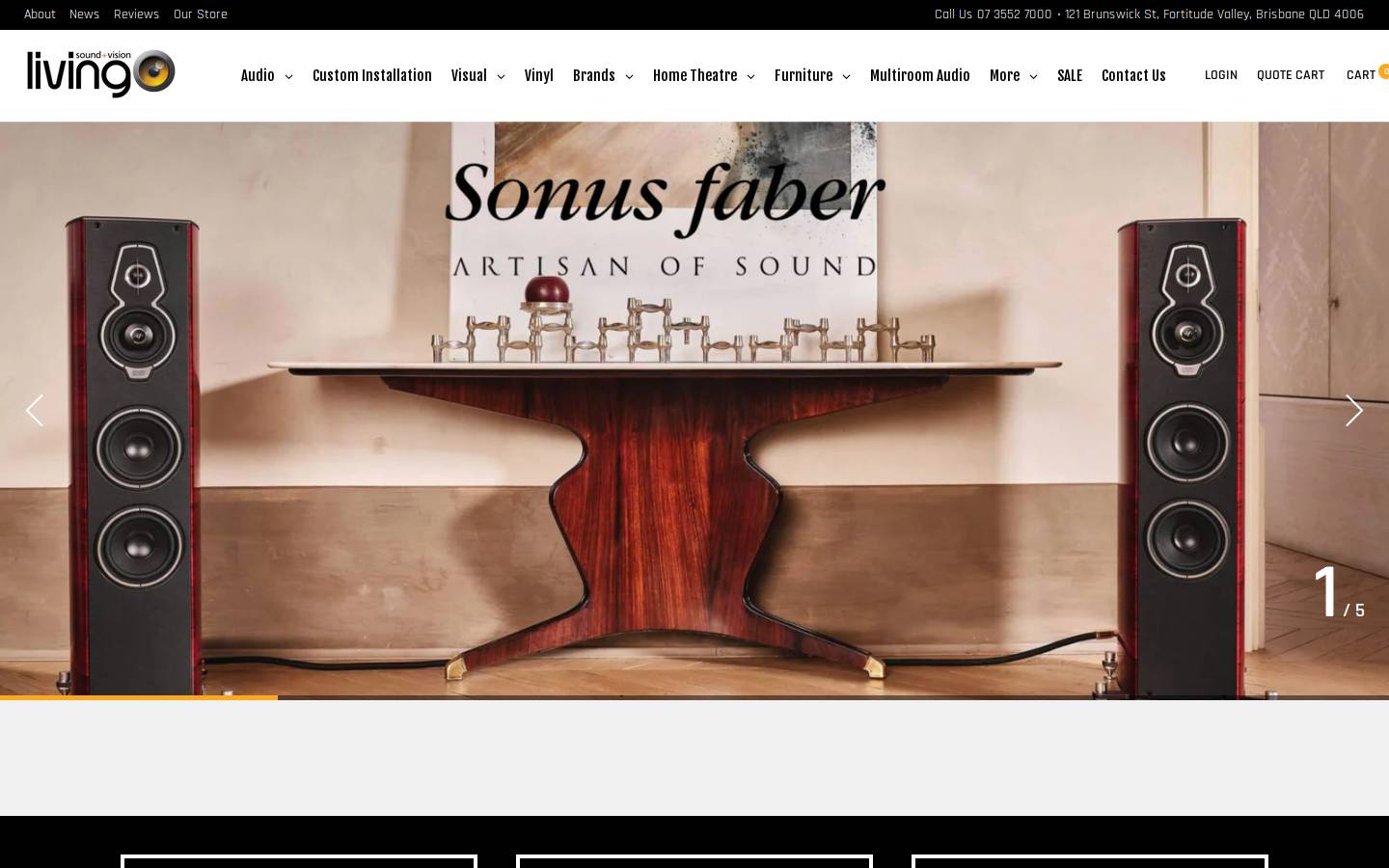 livingsound.com.au homepage screenshot