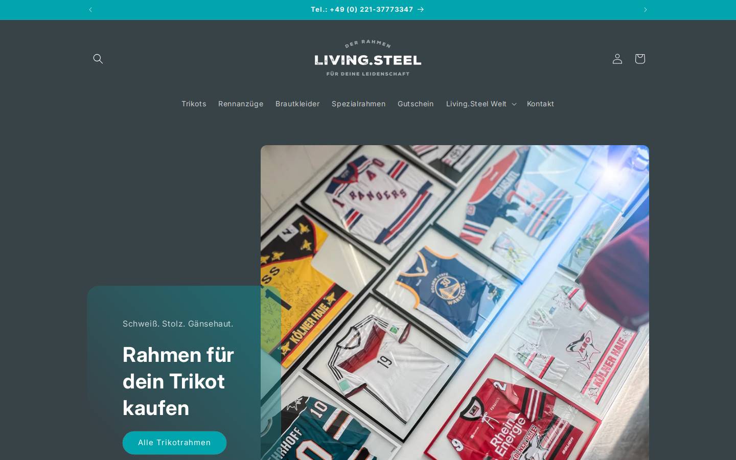 Livingsteel homepage screenshot
