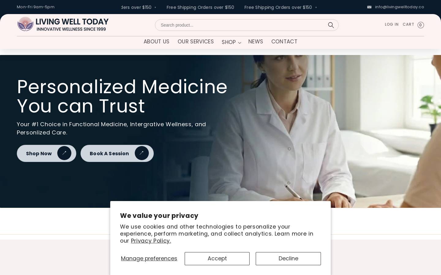 livingwelltoday.co homepage screenshot