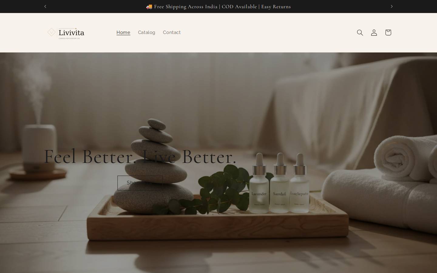 livivita.com homepage screenshot