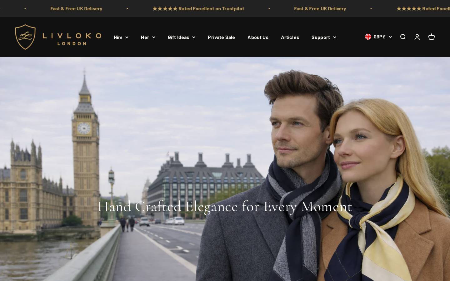 LIVLOKO LONDON homepage screenshot
