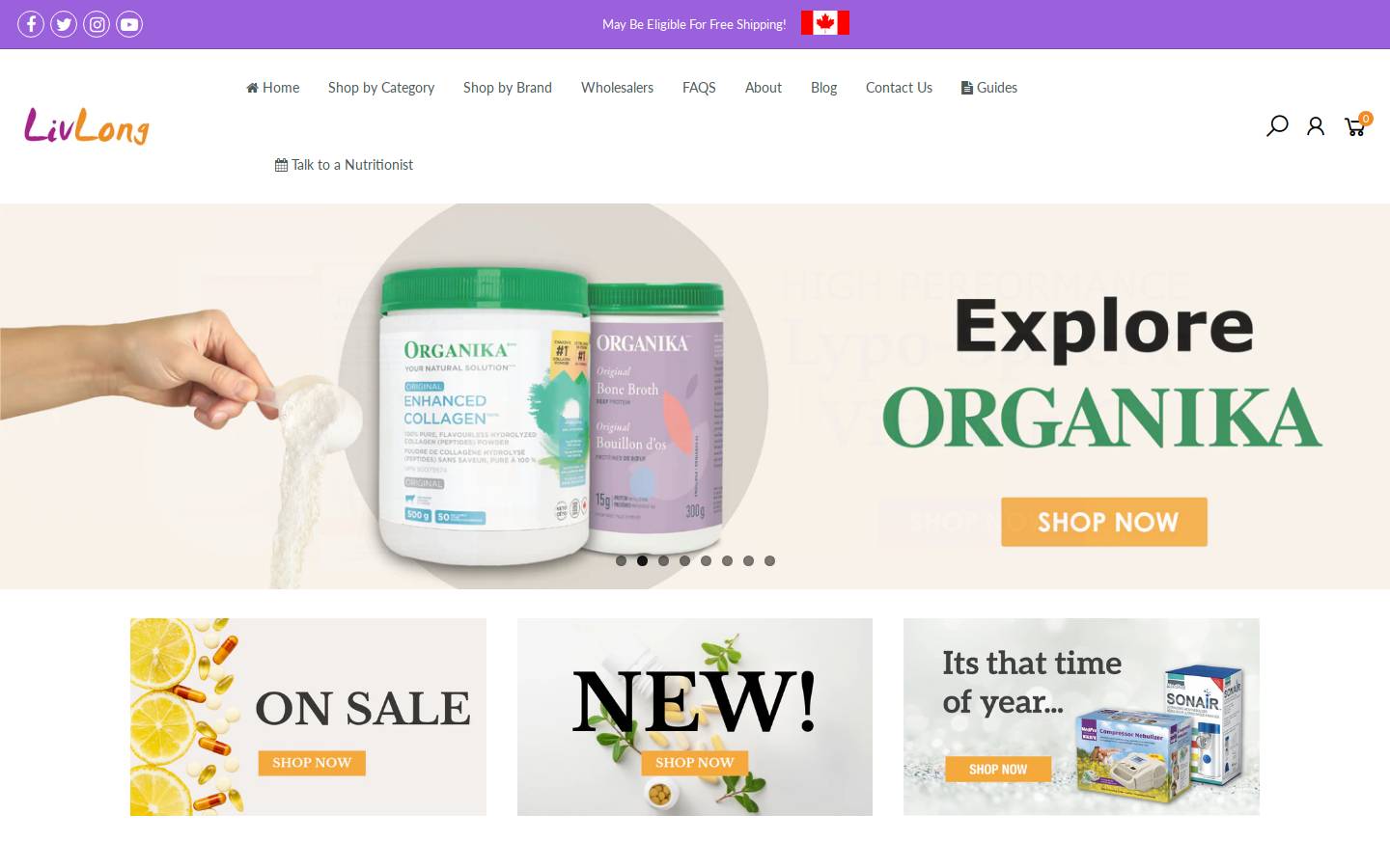 livlong.ca homepage screenshot