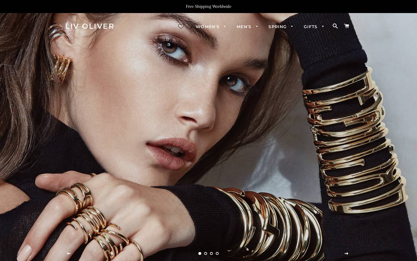 livoliverjewelry.com homepage screenshot