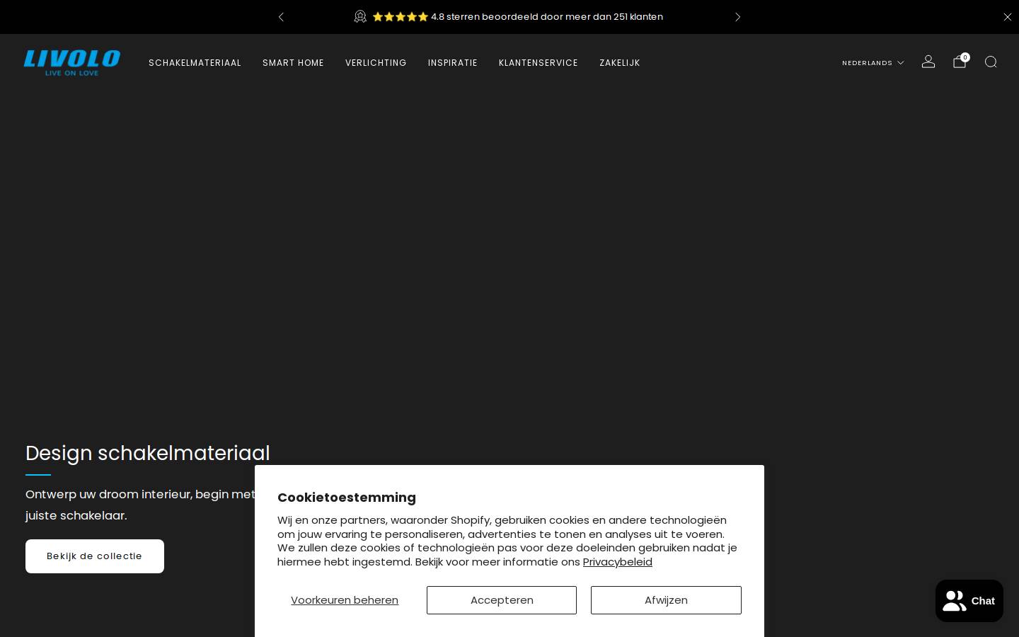 livolo.eu homepage screenshot