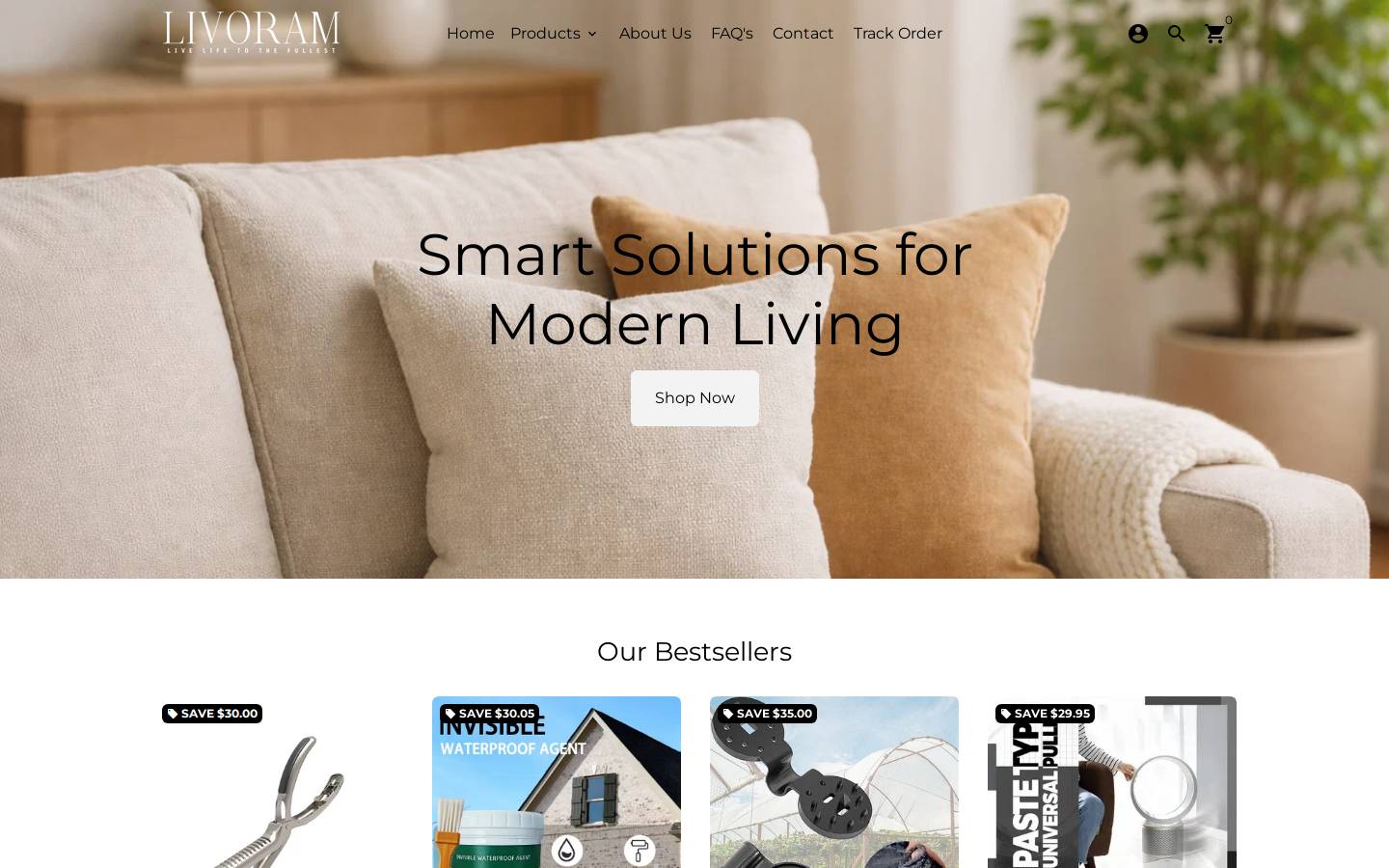 livoram.com homepage screenshot