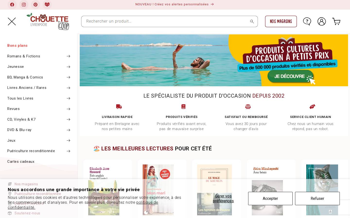 Livrenpoche homepage screenshot