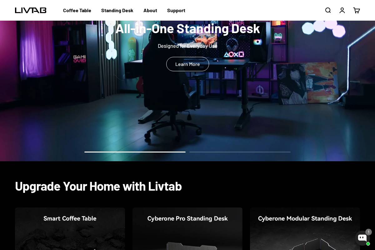 Livtab homepage screenshot