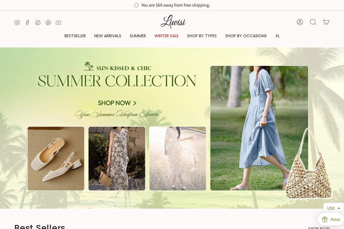 Liwisi homepage screenshot