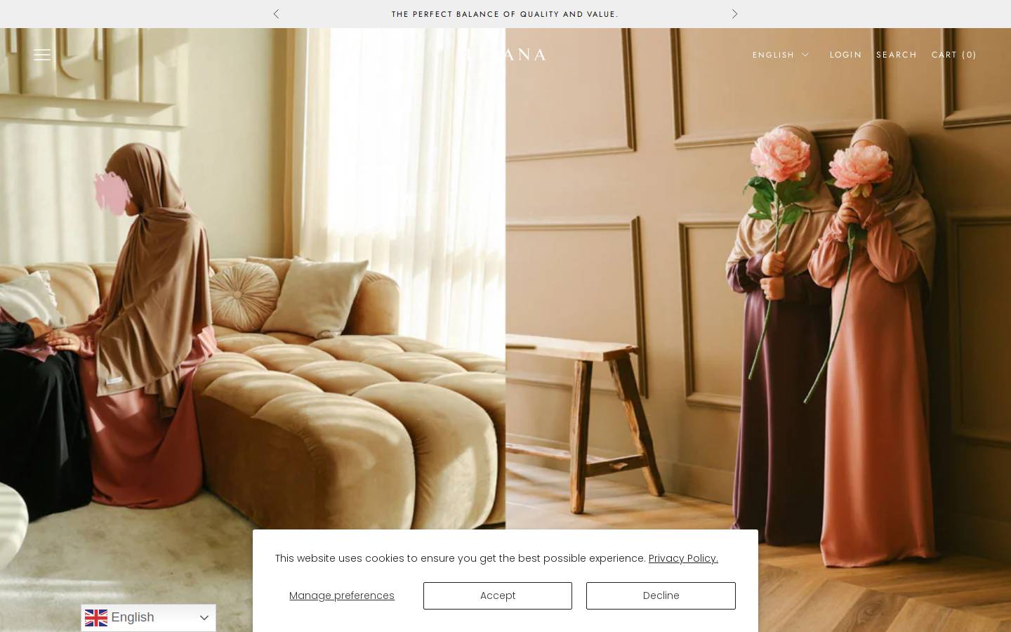 Liyana homepage screenshot