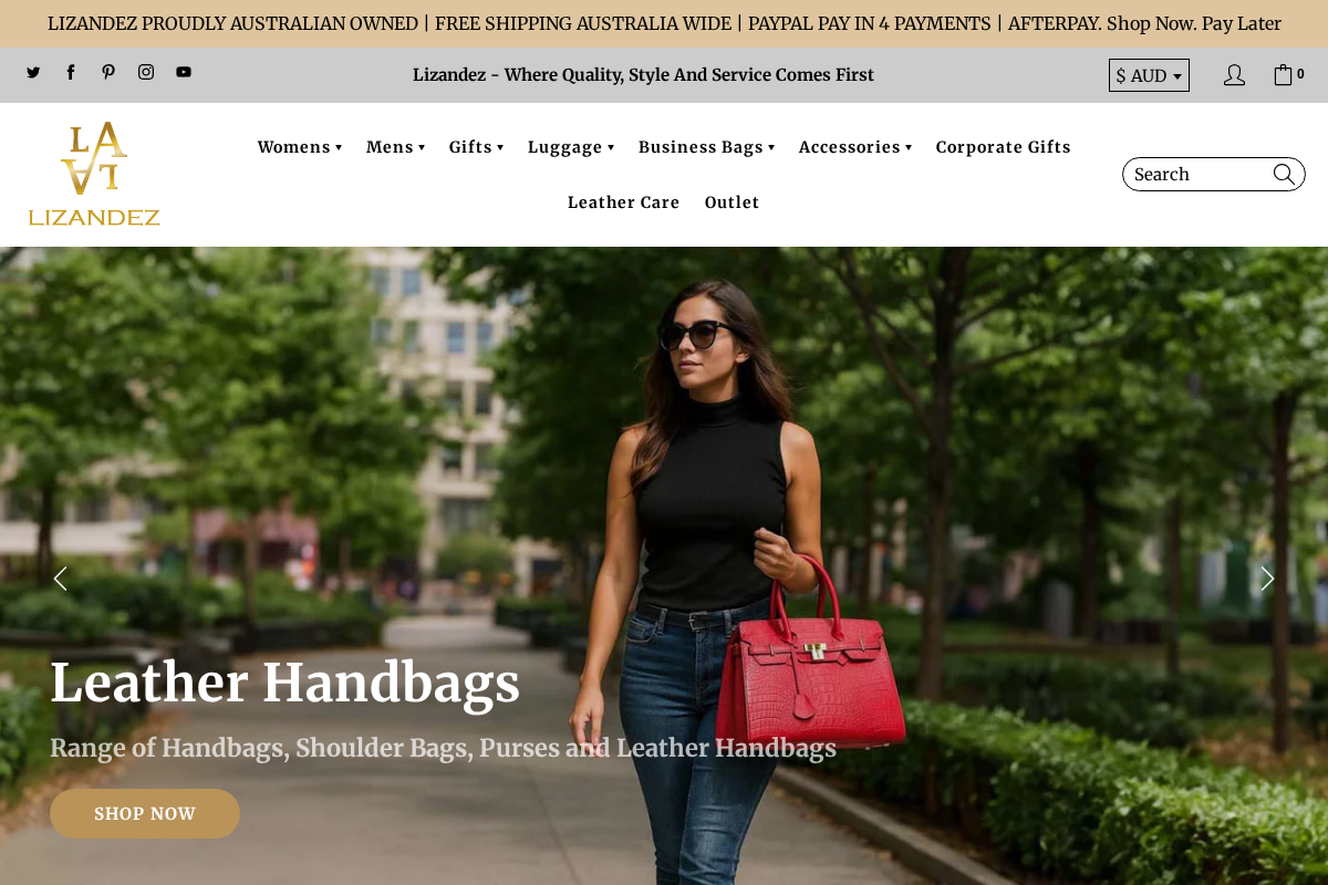 Lizandez Pty Ltd homepage screenshot