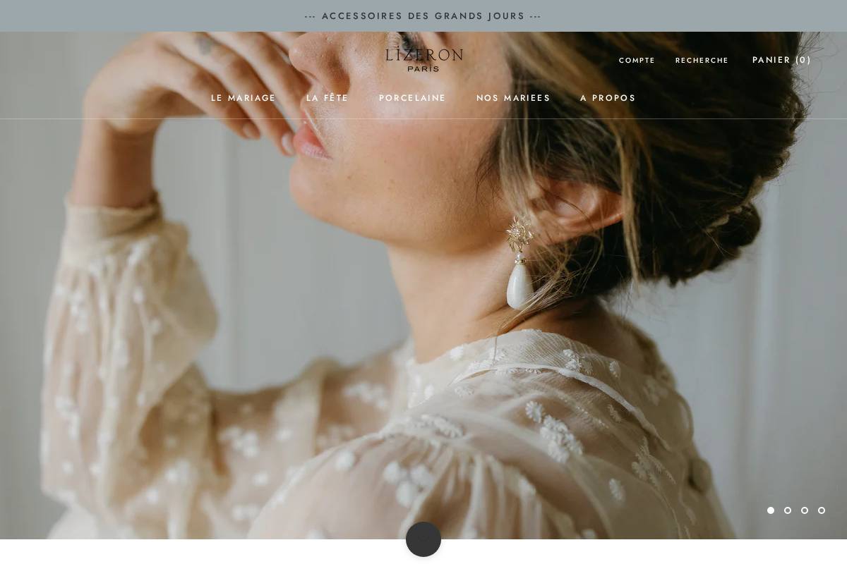 Lizeron homepage screenshot
