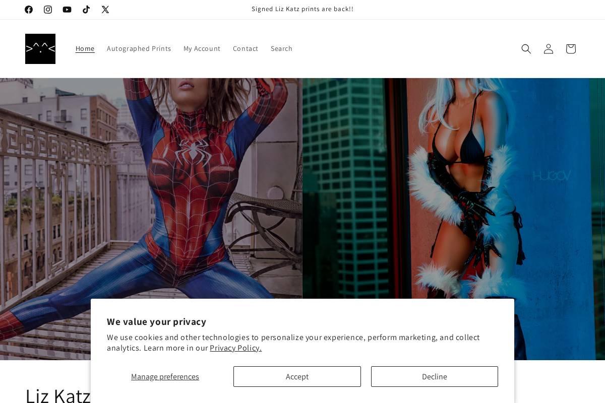 lizkatz.store homepage screenshot
