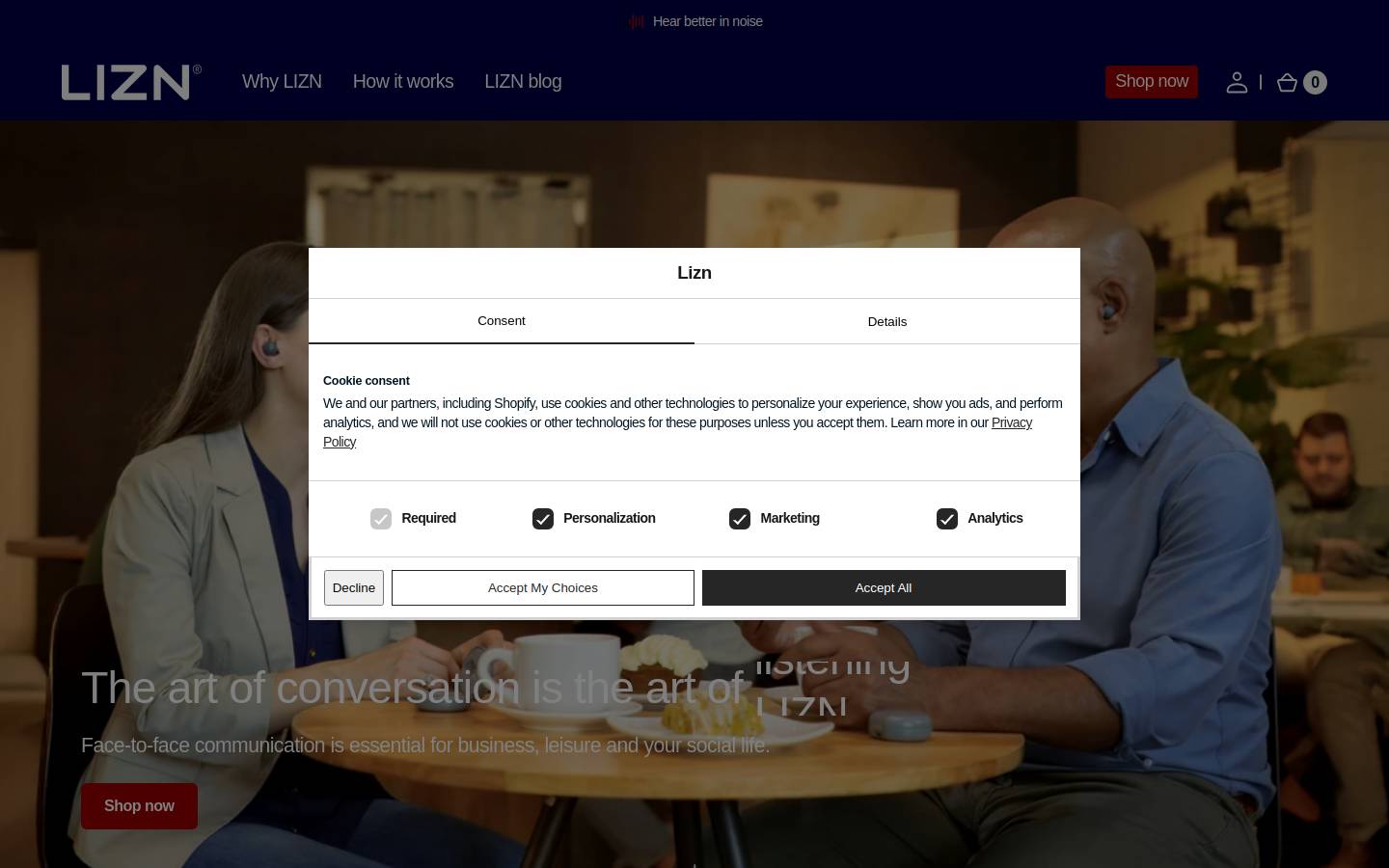 lizn.eu homepage screenshot