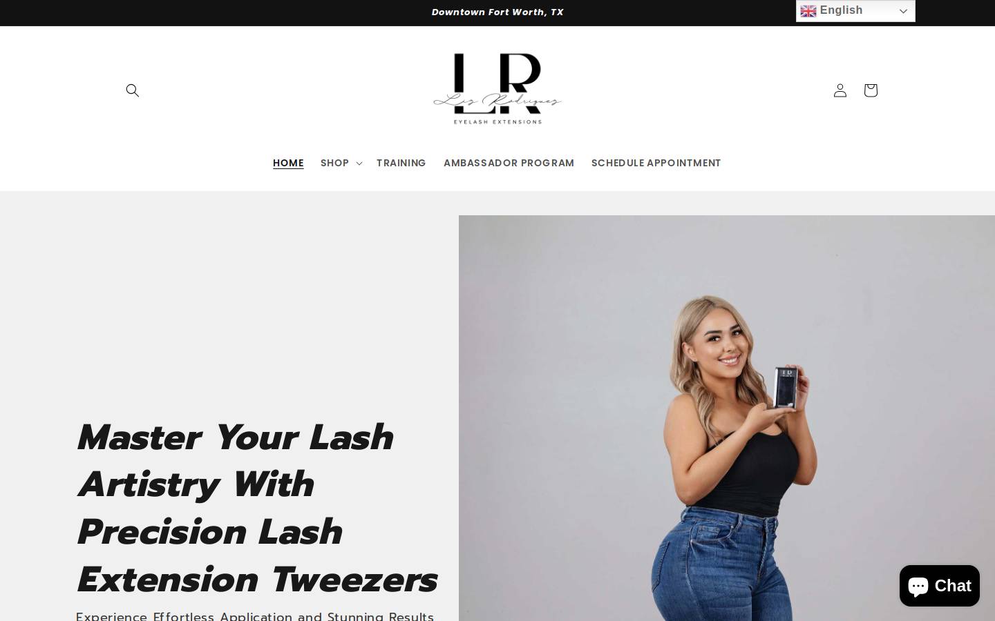 lizrodriguez-lashes.com homepage screenshot