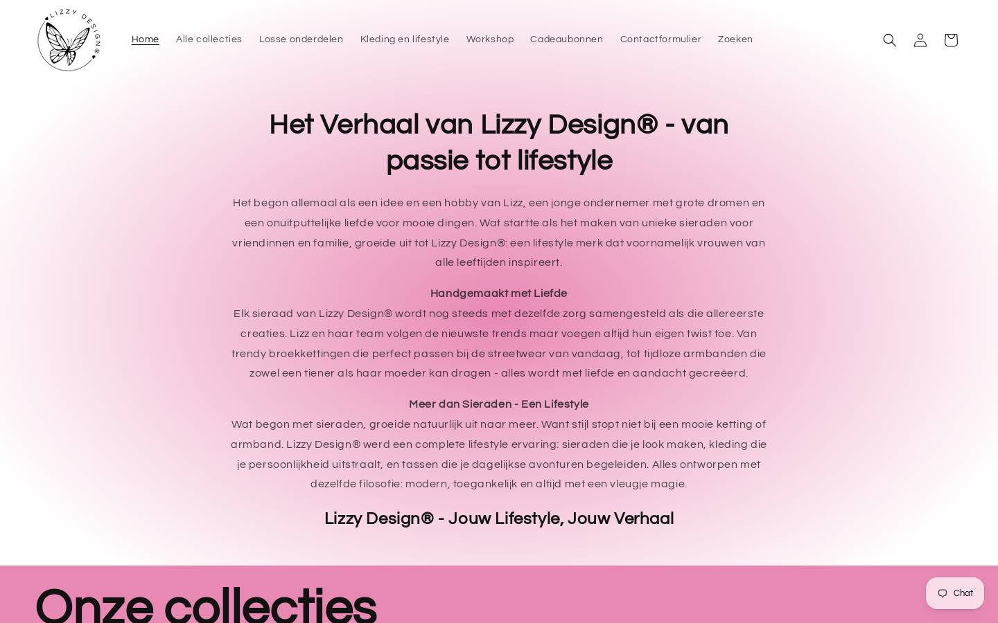 lizzy-design.nl homepage screenshot