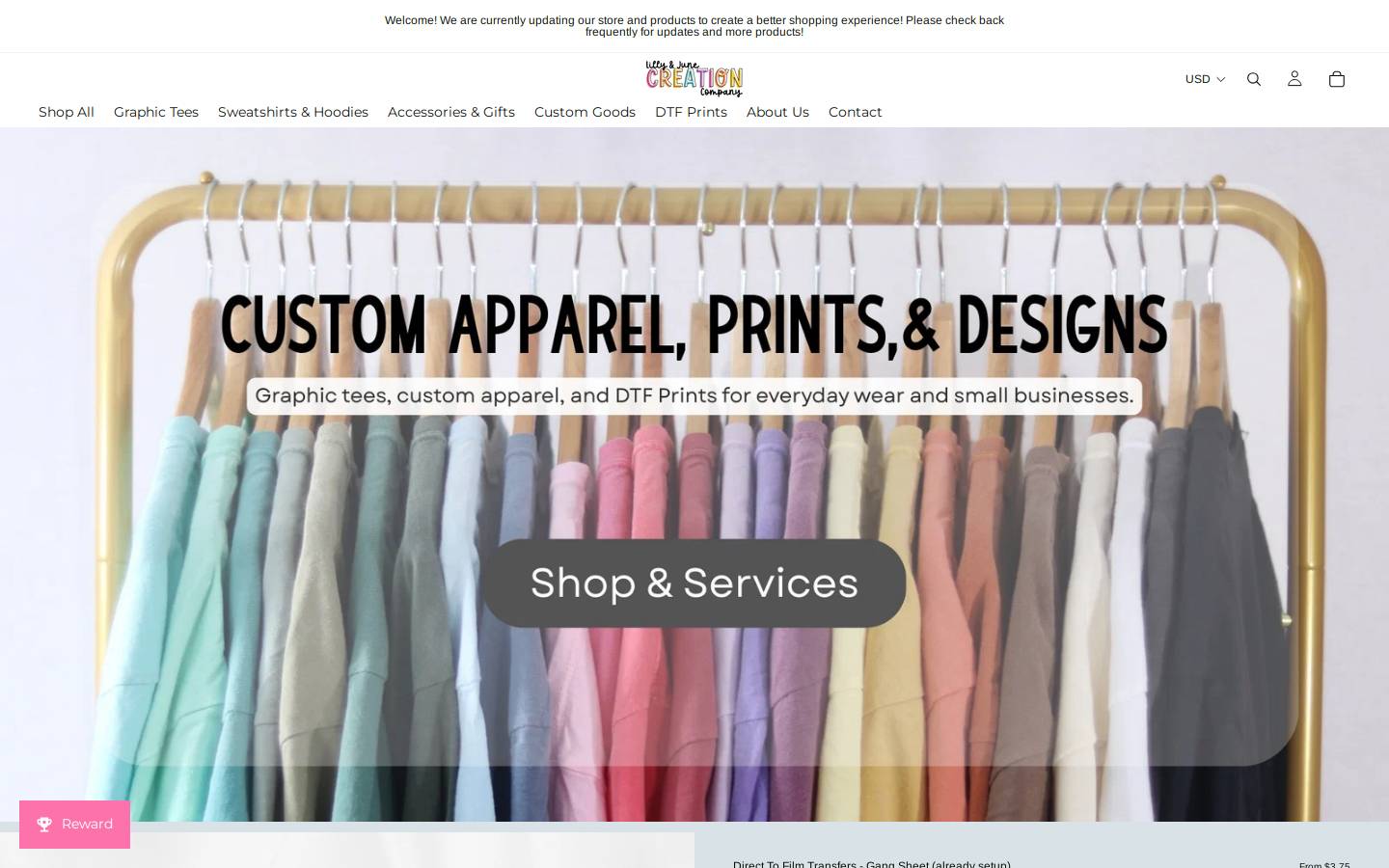 ljcreationco.com homepage screenshot