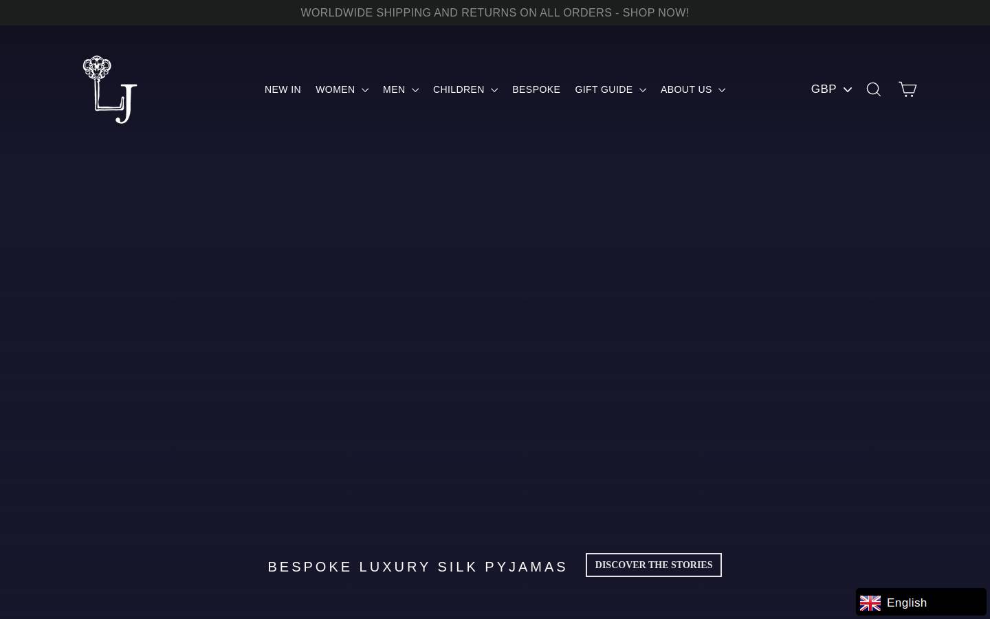 ljlondon.com homepage screenshot