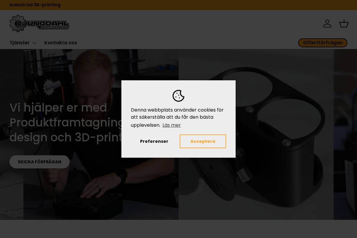 ljungdahlengineering.se homepage screenshot