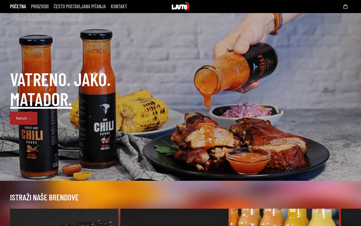 ljuto.rs homepage screenshot
